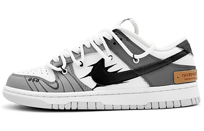 Nike Dunk Slip Resistant Cushioning Low Top Skateboard Shoes Men's Gray White