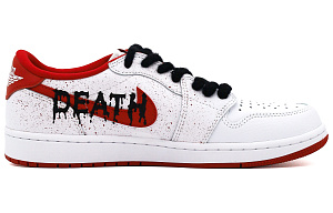 Jordan Air Jordan 1 Anti-Slip Wear-Resistant Vintage Basketball Shoes Unisex White Red 1 2881495