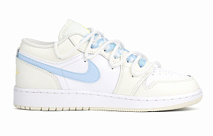 Jordan Air Jordan 1 Cushioning Anti-Slip And Wear-Resistant Low-Top Vintage Basketball Shoes GS Light Yellow 1 2881561