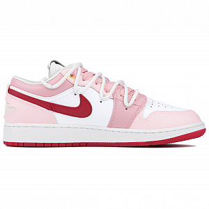 Jordan Air Jordan 1 Low SE Anti-Slip Wear-Resistant Low-Top Vintage Basketball Shoes · GS White Pink 1 2881764