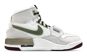 Jordan Legacy 312 Slip-Resistant High-Top Vintage Basketball Shoes Men's White Green 1 2881935