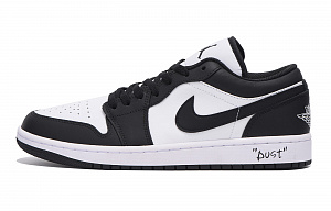 Jordan Air Jordan 1 Low Non-slip Wear-resistant Shock Absorption Low-Top Vintage Basketball Shoes Men's Black White 1 2882005