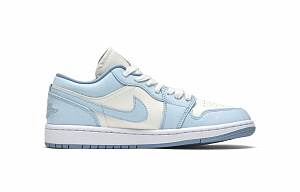 Jordan Air Jordan 1 Mint Sea Salt Low-Top Vintage Basketball Shoes Women's Blue White 1 2883937