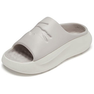 LACOSTE Rubber Sole Abrasion-Resistant Slide Slippers Men's Ecru 1 2883977