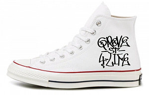 Converse 1970s Chuck Taylor Non-slip Wear-resistant Shock Absorption High-Top Canvas Shoes Unisex Ecru