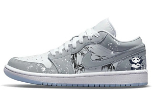 Jordan Air Jordan 1 Vintage Basketball Shoes Women's Low top Gray/White