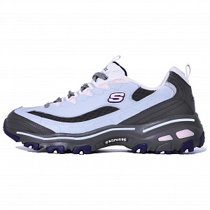 Skechers D'LITES 1.0 Wan Hua Nong Baby Light Blue Box Low-Top Chunky Sneakers Women's Blue Black 1 2885647