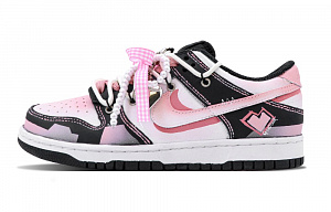 Nike Dunk Abrasion Resistant Slip Resistant Low Top Skateboard Shoes Women's Black Pink