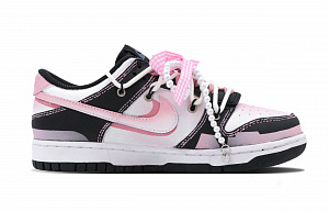 Nike Dunk Abrasion Resistant Slip Resistant Low Top Skateboard Shoes Women's Black Pink 1 2885695