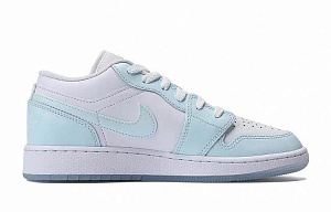 Jordan Air Jordan 1 Abrasion Resistant Slip Resistant Low top Vintage Basketball Shoes Women's White Blue 1 2885853