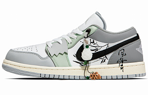 Jordan Air Jordan 1 Vintage Basketball Shoes Men's Low top Gray/White 1 2885995