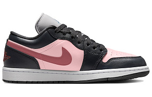 Jordan Air Jordan 1 Vintage Basketball Shoes Unisex Low top Black/Pink 1 2886119