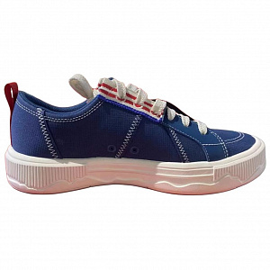 FILA FUSION POP 3 Low Top Canvas Shoes Women's Blue White 1 2886501