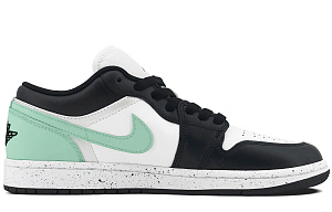 Jordan Air Jordan 1 Durable Breathable Moisture-Wicking Low-Top Vintage Basketball Shoes GS Black Green 1 2886884