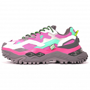 FILA FUSION BIANCO Kaleidoscope, Armed Angel, Box Low Top Chunky Sneakers Women's Pink 1 2887084