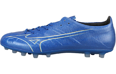 Mizuno Alpha AG Rubber Short Studs Artificial Ground Durable Breathable Lightweight Soccer Shoes Men's Blue
