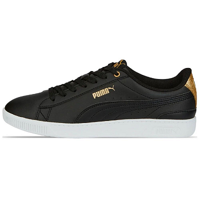 PUMA Vikky V3 Anti-Slip Wear-Resistant Low-Top Skateboard Shoes Women's Black Gold