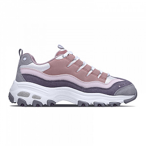 Skechers DLITES Durable Breathable Low-Top Casual Shoes Women's Pink Gray White 1 2890130