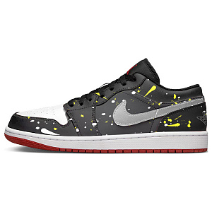 Jordan Air Jordan 1 Anti-Slip Wear-Resistant Low-Top Vintage Basketball Shoes Men's Black White