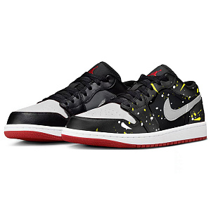 Jordan Air Jordan 1 Anti-Slip Wear-Resistant Low-Top Vintage Basketball Shoes Men's Black White 2 2890204