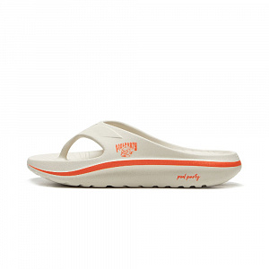 LOL x LiNing Abrasion Resistant Slip Resistant Flip Flops Unisex Pearl White