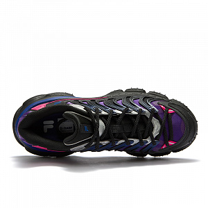 FILA FUSION BRACKET Starship Shoes Low Top Casual Shoes Men's Black Iron Blue Purple 1 2890381