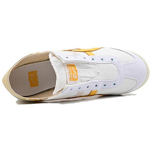 Onitsuka Tiger MEXICO 66 Anti-Slip Wear-Resistant Breathable Lightweight Low-Top Casual Shoes Unisex White Yellow 1 2890422