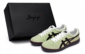 Onitsuka Tiger Advanti 811 Manufacturing Velvet Love Tea Special Shoe Box Low-Top Skateboard Shoes Unisex Green Black