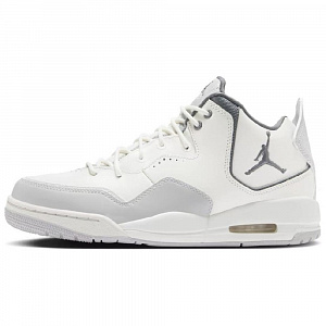 Jordan Courtside 23 Shock Absorbers Slip Resistant Mid Top Vintage Basketball Shoes Men's Gray White