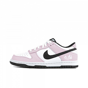 Nike Dunk Maihe, Amber Cushioning, Wear Resistant Low Top Skateboard Shoes GS Pink White