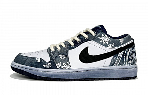 Jordan Air Jordan 1 Vintage Basketball Shoes Men's Low top Blue/White