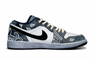 Jordan Air Jordan 1 Vintage Basketball Shoes Men's Low top Blue/White 1 2891205