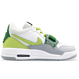 Jordan Legacy 312 Cushioning, Wear Resistant Low Top Vintage Basketball Shoes GS White Green 1 2891361