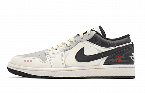 Jordan Air Jordan 1 Vintage Basketball Shoes Men's Low top Gray Black 1 2891443
