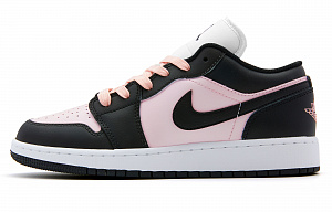 Jordan Air Jordan 1 Cushioned Slip-Resistant Abrasion-Resistant Low-Top Vintage Basketball Shoes Women's Black Pink 1 2891601
