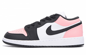 Jordan Air Jordan 1 Chestnut Anti-Slip Wear-Resistant Low-Top Vintage Basketball Shoes GS Black Pink 1 2891976