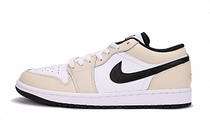 Jordan Air Jordan 1 Slip-Resistant Coverage Balance Impact-Resistant Low-Top Vintage Basketball Shoes Men's Apricot 1 2892008