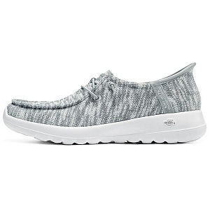 Skechers Slip Ins Low Top Casual Shoes Women's Gray White