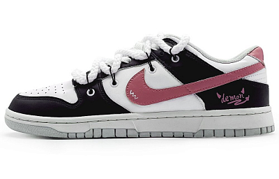 Nike Dunk 'Pure Platinum' Slip-Resistant Cushioning Abrasion-Resistant Low-Top Skateboard Shoes Men's Black Pink