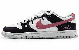Nike Dunk 'Pure Platinum' Cushioned Abrasion-Resistant Slip-Resistant Low-Top Skateboard Shoes Men's Black Pink 1 2892962