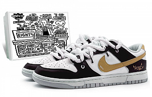 Nike Dunk 'Pure Platinum' Slip-Resistant Cushioning Abrasion-Resistant Low-Top Skateboard Shoes Men's Black Yellow