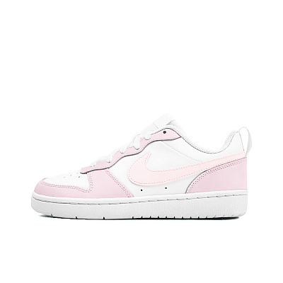 Nike Court Borough Slip Resistant, Abrasion Resistant, Waterproof Low Top Skateboard Shoes GS Pink White