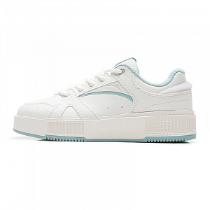 ANTA Life Collection Skateboard Shoes Women's Mid top Ivory White/Misty Purple/Ice Water Green