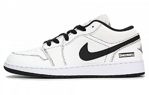 Jordan Air Jordan 1 Low Cushioning Slip Resistant Low Top Vintage Basketball Shoes Women's White Black