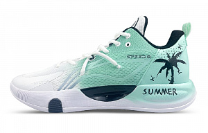 LiNing Speed 8 TD Cushioning, Slip Resistant, Abrasion Resistant Support Low Top Basketball Shoes Men's White Green