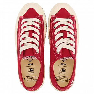 MLB Playball Low-Top Canvas Shoes Unisex Red White 2 2895186