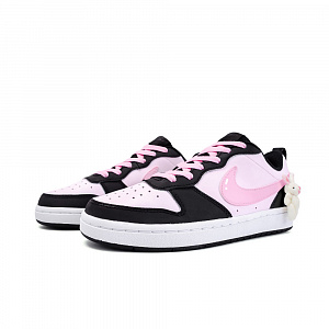 Nike Court Borough Low 2 Always Want To See You Amber Non-slip Lightweight Low-Top Skateboard Shoes GS Black Pink 2 2895946