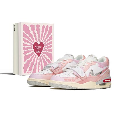 Jordan Legacy 312 Low Top Vintage Basketball Shoes Pink Purple GS