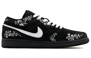 Jordan Air Jordan 1 Slip-Resistant Low-Top Vintage Basketball Shoes Men's Black White 1 2896248