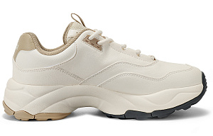 Kappa Anti-Slip Wear-Resistant Low-Top Chunky Sneakers Unisex Winter White/Gray Khaki 1 2897308